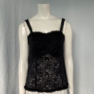 Arianne Nordstrom Elegant Black Lace Top Julie Camisole NEW